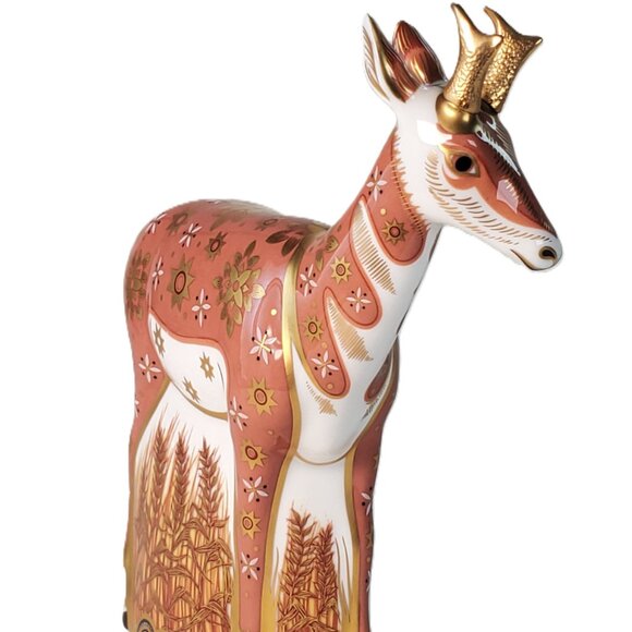 Royal Crown Derby Pronghorn AntelopeLtd Ed. 75/950, Signed - Picture 4 of 9
